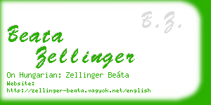 beata zellinger business card